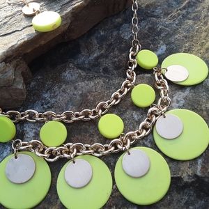 RETRO LIME/GOLD LINK CHAIN Earrings Sold!!!